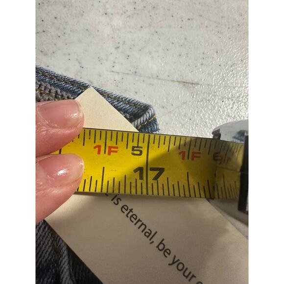 NEW Women's M Casual Stretch Adjustable Denim Bib Overalls Jeans Pants Button - Picture 6 of 7